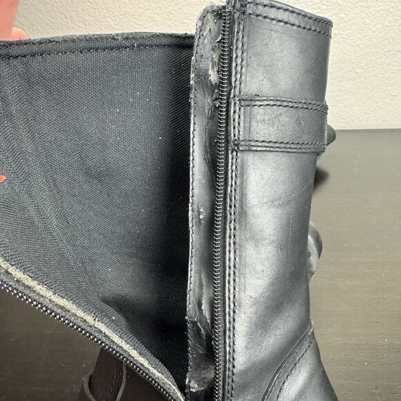Women’s Harley Davidson Linda Boots Leather Black Motorcycle Moto 88401 Skull 6 - Picture 12 of 16
